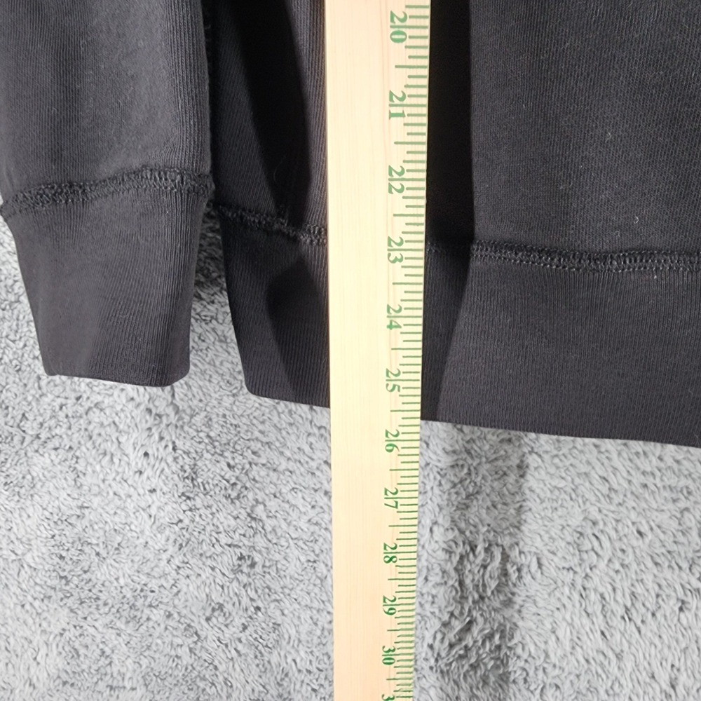 Polo Ralph Lauren Hoodie Mens L Black Thick Waffle Knit Fleece Pullover Zip Pony - Picture 9 of 10